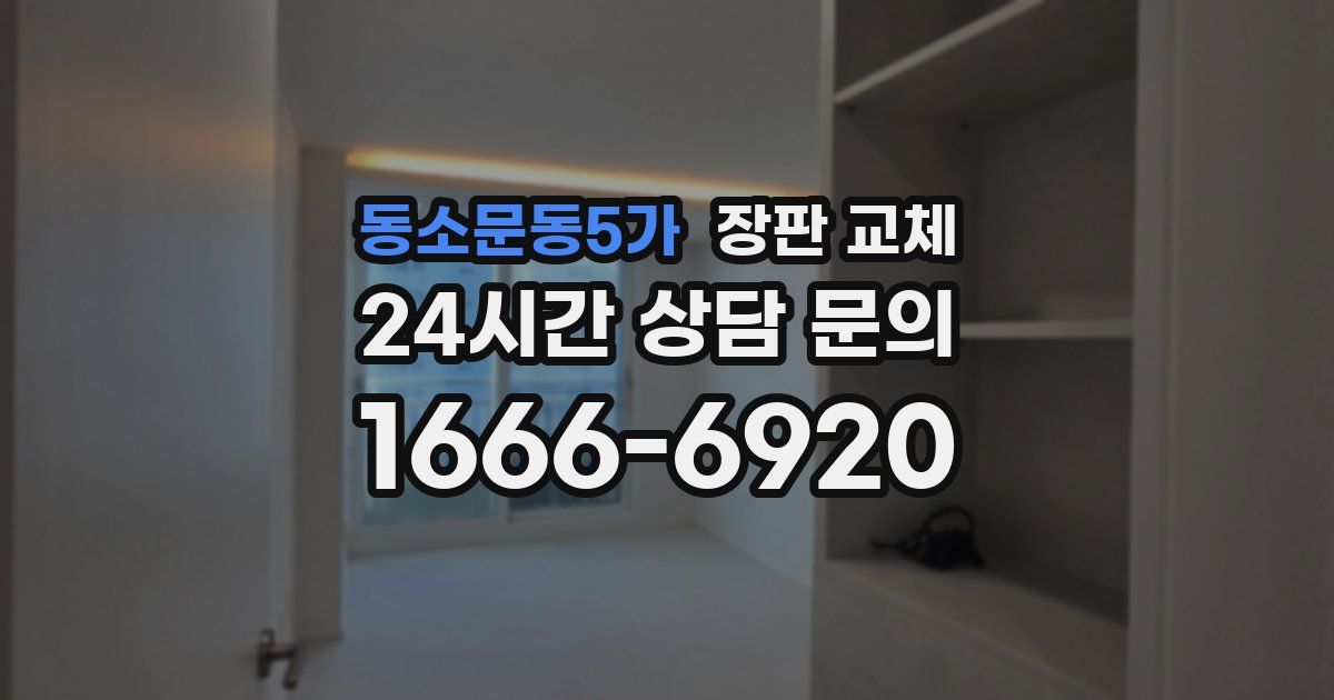 동소문동5가 장판 교체