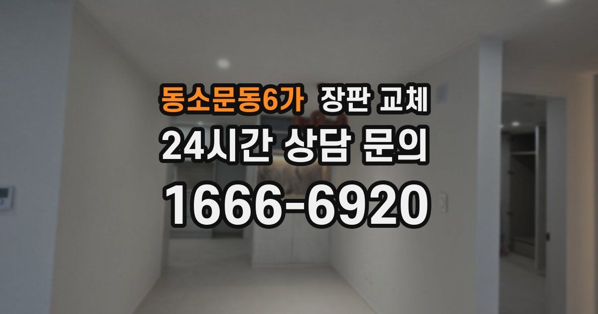 동소문동6가 장판 교체