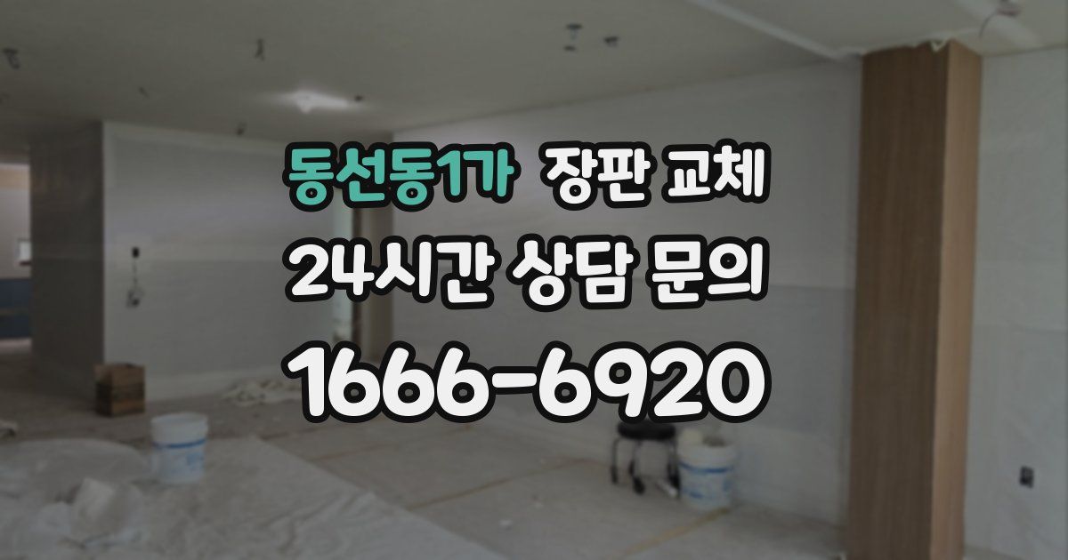 동선동1가 장판 교체