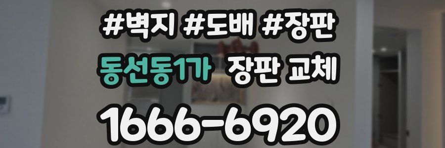 동선동1가 장판 교체