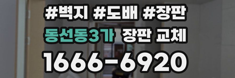 동선동3가 장판 교체