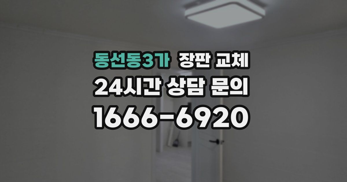 동선동3가 장판 교체