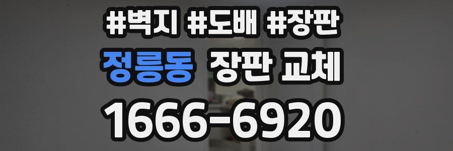 정릉동 장판 교체