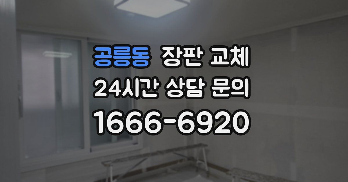 공릉동 장판 교체