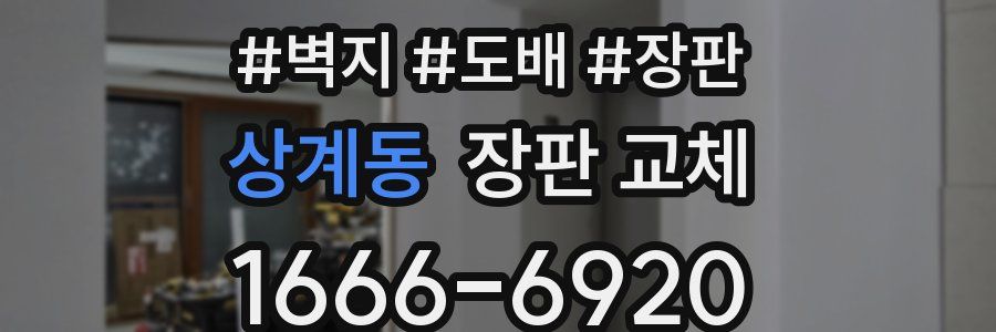 상계동 장판 교체