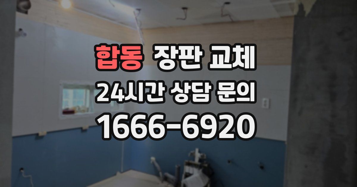 합동 장판 교체