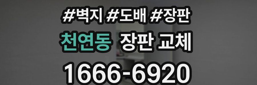 천연동 장판 교체