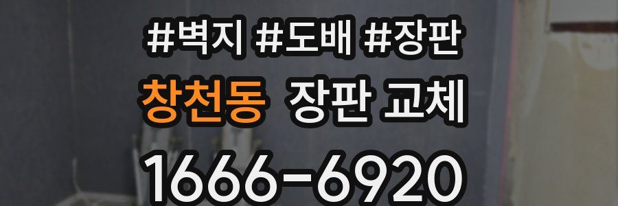 창천동 장판 교체