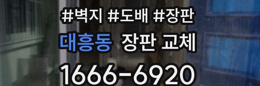 대흥동 장판 교체