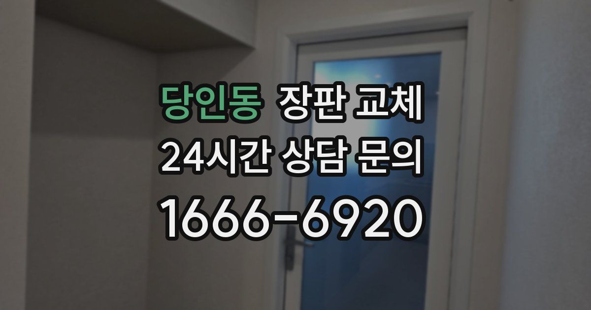 당인동 장판 교체