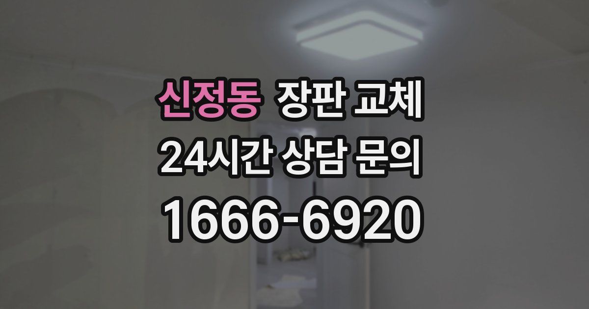 신정동 장판 교체