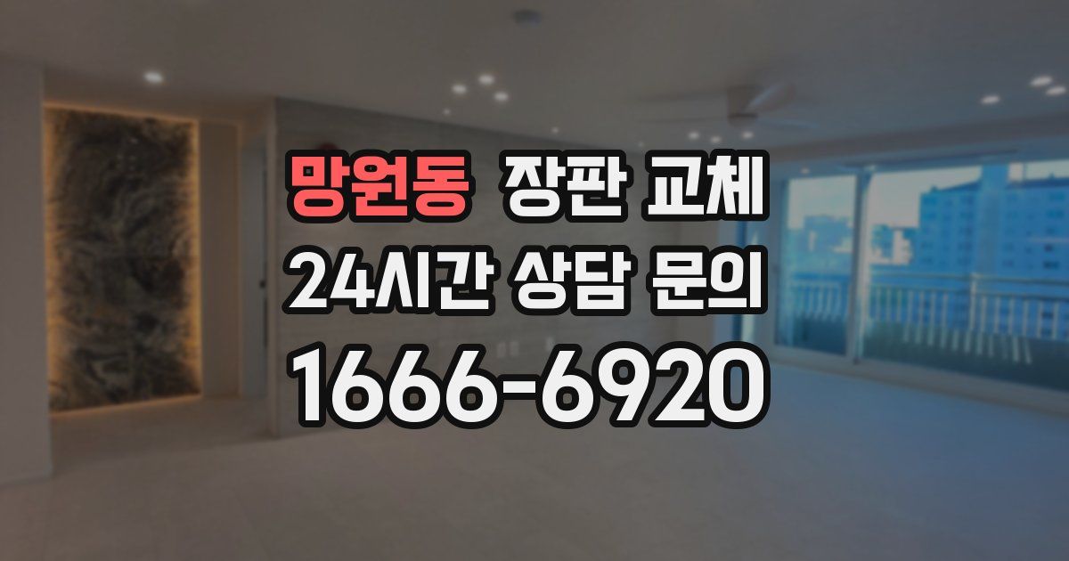 망원동 장판 교체