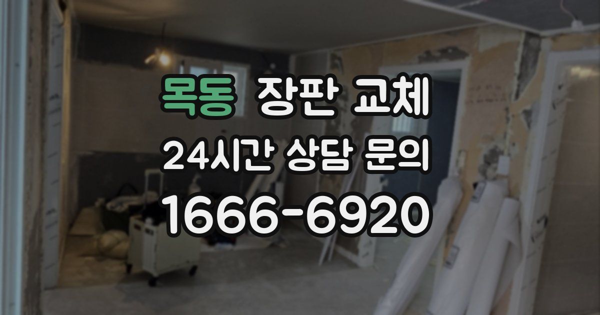 목동 장판 교체
