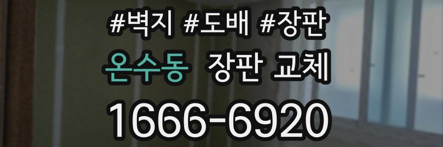 온수동 장판 교체