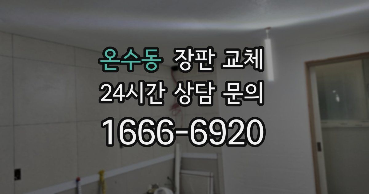 온수동 장판 교체