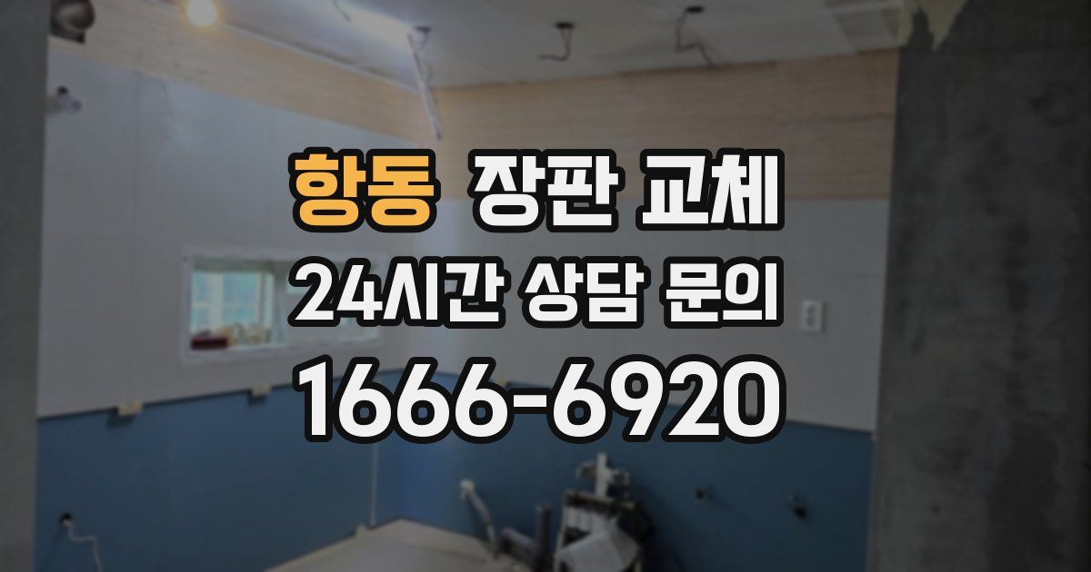 항동 장판 교체
