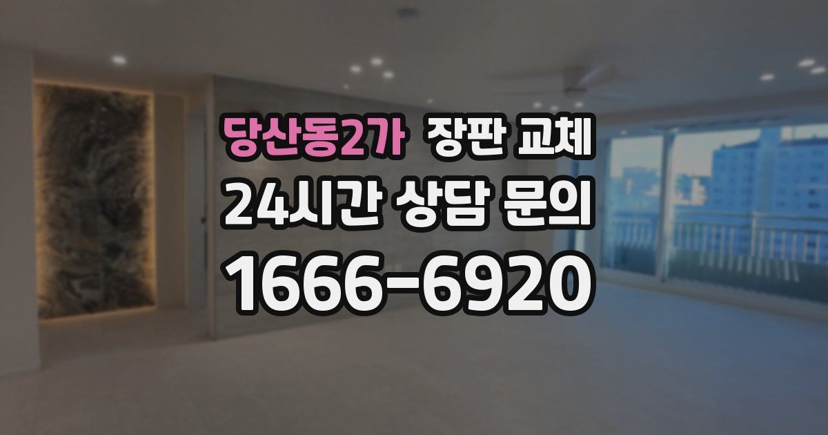 당산동2가 장판 교체
