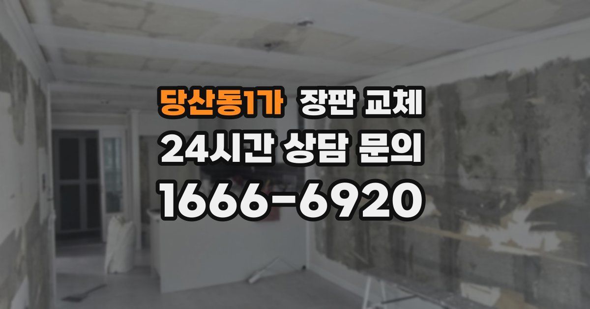 당산동1가 장판 교체