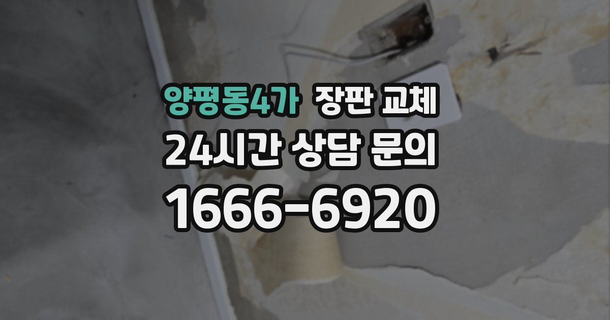 양평동4가 장판 교체