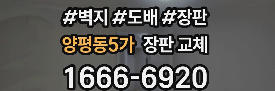 양평동5가 장판 교체