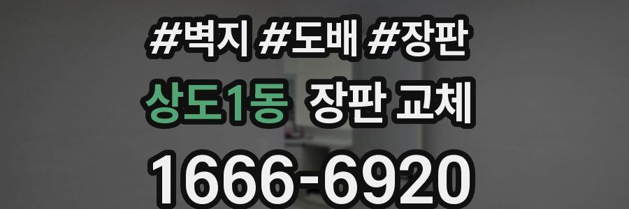 상도1동 장판 교체