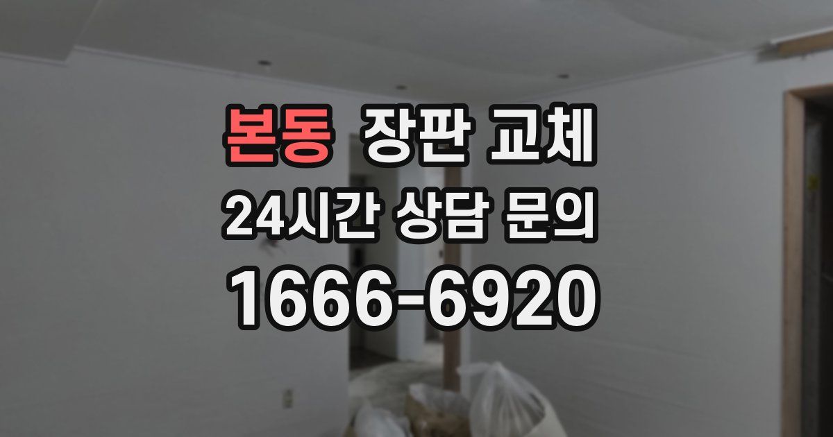 본동 장판 교체