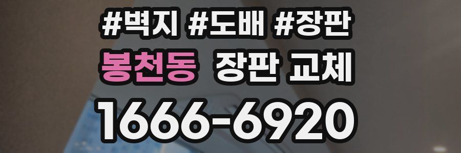 봉천동 장판 교체