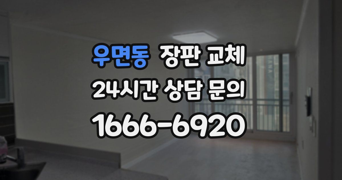 우면동 장판 교체