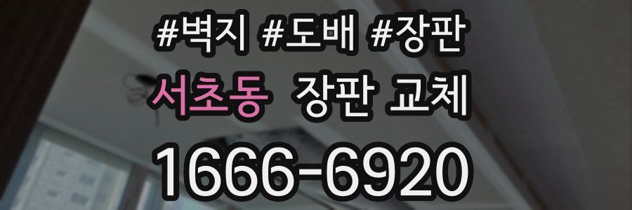 서초동 장판 교체