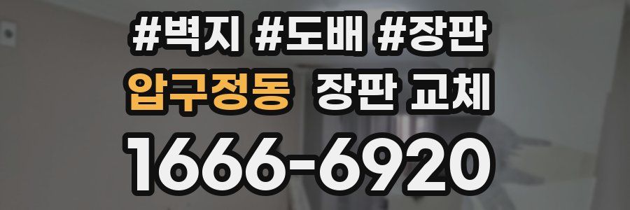 압구정동 장판 교체