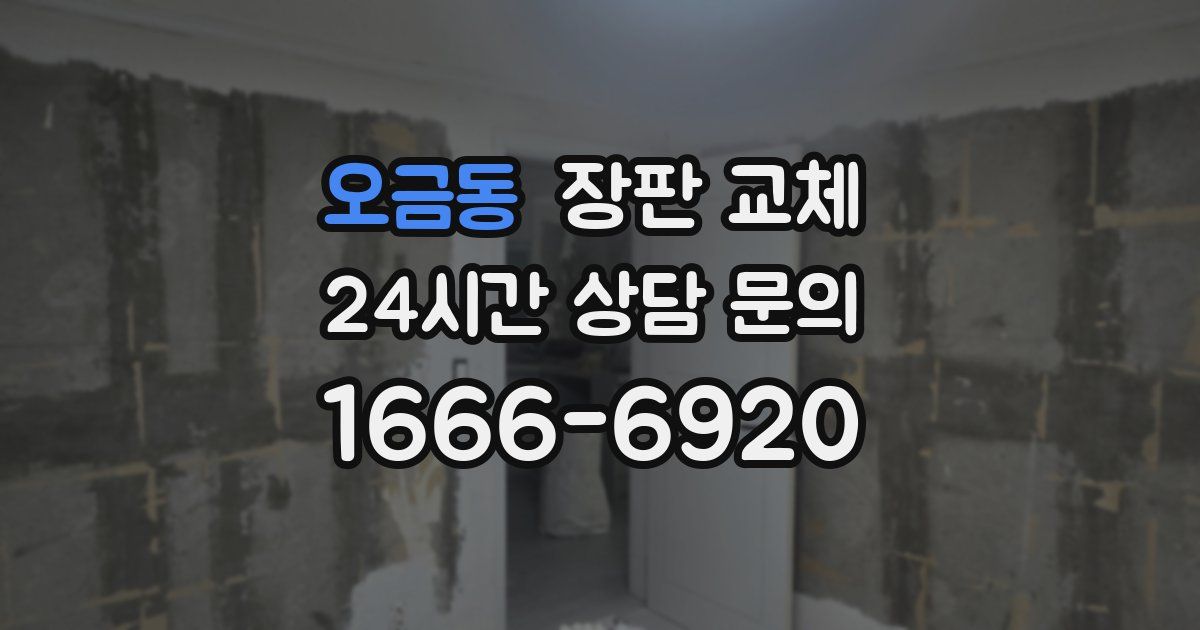 오금동 장판 교체