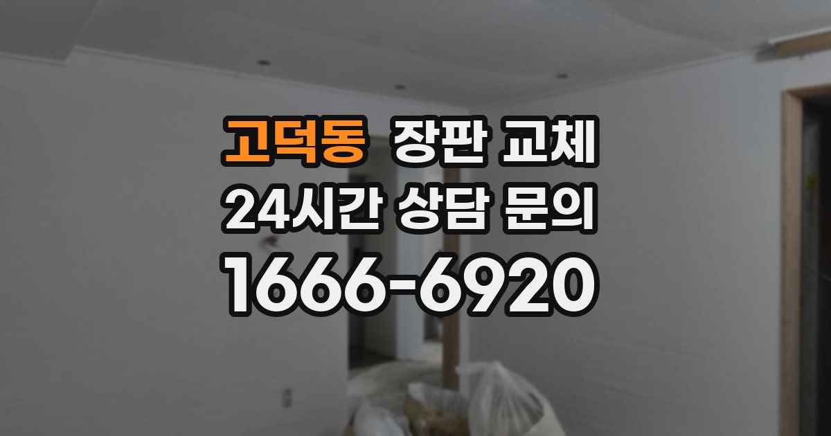 고덕동 장판 교체