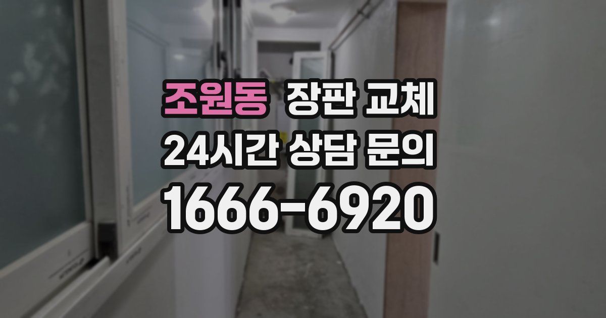 조원동 장판 교체
