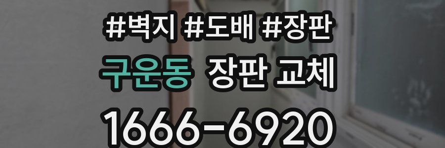 구운동 장판 교체