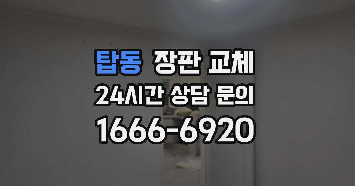 탑동 장판 교체