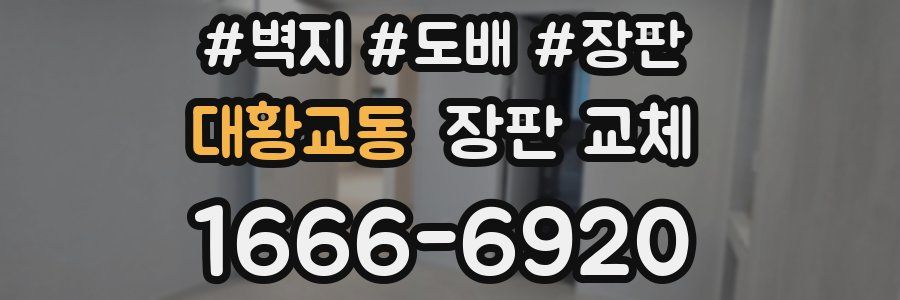 대황교동 장판 교체
