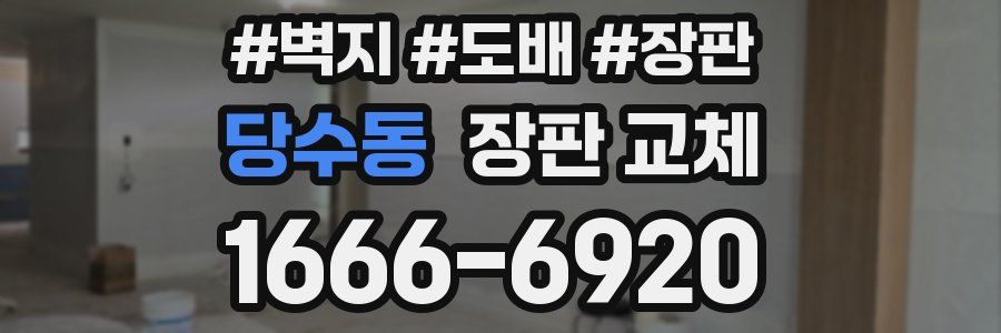 당수동 장판 교체