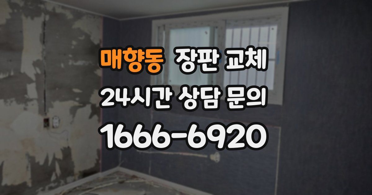 매향동 장판 교체