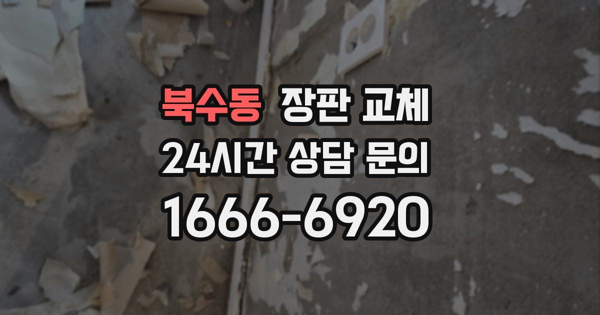 북수동 장판 교체