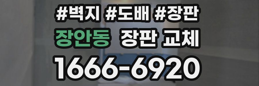 장안동 장판 교체