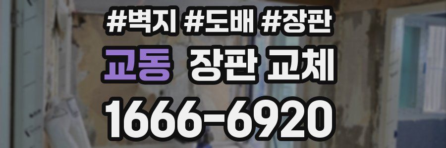 교동 장판 교체