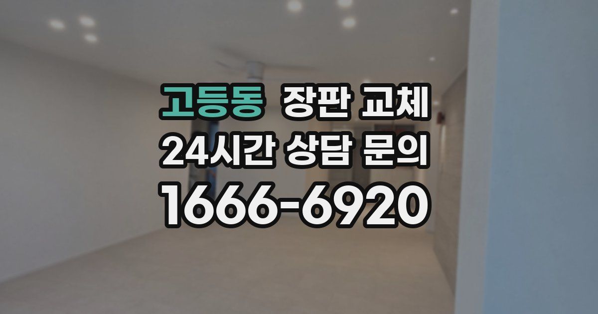 고등동 장판 교체