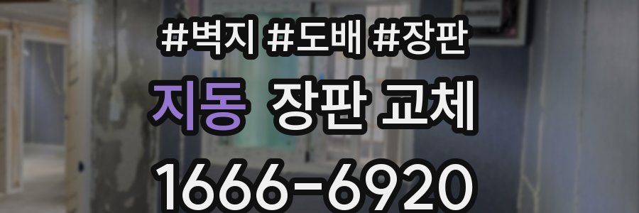 지동 장판 교체