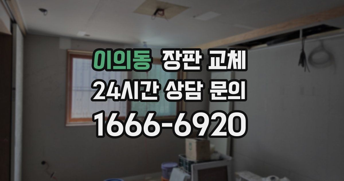 이의동 장판 교체