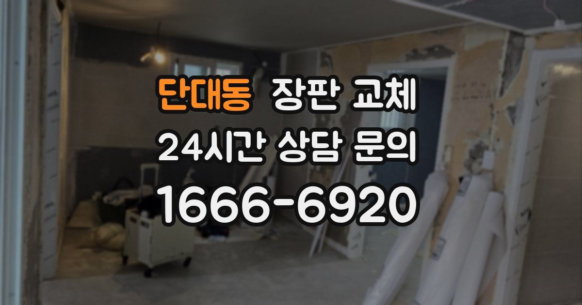 단대동 장판 교체