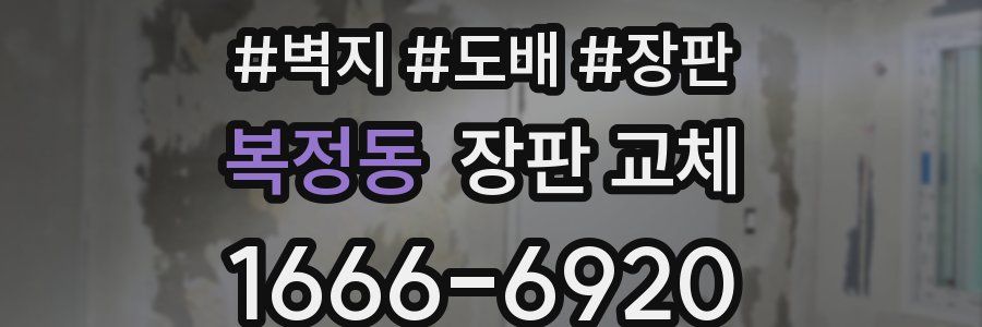 복정동 장판 교체