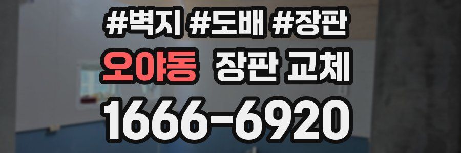 오야동 장판 교체
