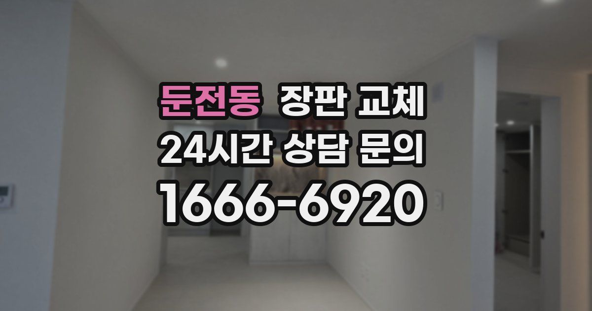 둔전동 장판 교체