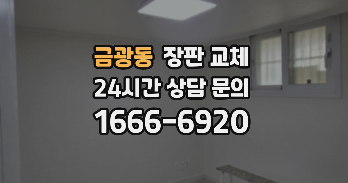 금광동 장판 교체