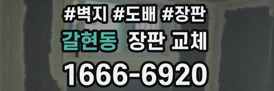 갈현동 장판 교체
